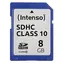 INTENSO 8GB / Pamäťová karta SDHC / Class 10 / čítanie 20 MB/s / zápis 12 MB/s