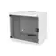 Digitus DN-19 07-US-1 šedá / Nástenná skriňa / 19" / 7U / 370x540x400 mm / sklenené dvere