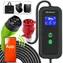 Qoltec Mobilná EV nabíjačka 2v1 Typ2 11kW / Nabíjačka elektromobilov / CEE 5 PIN / Wi-Fi / LCD / 3 fázy