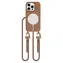 Tech-Protect MagNecklace hnedá / Kryt s remienkom na krk / MagSafe / Apple iPhone 15 Pro