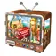 2KIDS TOYS 3D drevená skladačka Retro TV Londýn / Miniatúrna scéna / LED osvetlenie / 100 dielikov / 12+ rokov