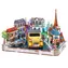 2KIDS TOYS 3D drevená skladačka Miniatúrna scéna Európske mestečko / 3D skladačka / 200+ dielikov / 14+