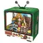 2KIDS TOYS 3D drevená skladačka Retro TV Benátky / Miniatúrna scéna / LED osvetlenie / 118 dielikov / 12+ rokov