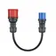 go-e adaptér CH-04-31 CEE16 3F na CEE16 1F čierny / Adaptér / Kempingová zásuvka / Gemini flex, HOME+ 11 kW / Dĺžka 30 cm