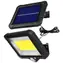 Maclean MCE438 čierna / Solárny LED reflektor / senzor pohybu / nástenný / IP44 / 6000K / 400lm