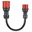 go-e adaptérový kábel CEE32 3f 32A na CEE16 1f 16A čierna / Adaptér / 30 cm / IP55