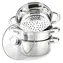 Maestro MR-2900-24 strieborná / Hrniec na varenie v pare / 24 cm / 5 l / sklo, nerez