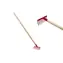 Detské hrable červené s drevenou násadou / Záhradné náradie pre deti / 80 cm / od 3 rokov
