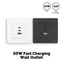 MOES Star Ring sivá / Nástenná zásuvka / 30W / PD3.0 / 2x USB-C, 1x USB-A