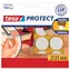 Tesa Protect plstený klzák okrúhly hnedý / O 22 mm / Samolepiace plsť / 12 ks