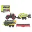 TEDDIES Traktor s príslušenstvom / 4 ks / kov, plast / voľný chod / od 3 rokov
