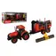 TEDDIES Traktor Zetor s vlekom a nakladacím ramenom / Zotrvačníkový pohon / svetlo a zvuk / 36 cm / plast / od 3 rokov
