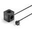 HAMA predlžovací prívod Cube čierna / Predlžovací prívod / 3 zásuvky / 2x USB-C + 1x USB-A / PD 67 W / displej / 1,4 m