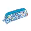 Easy Študentské puzdro tyrkysovo-modré kocky / Puzdro / 2 zipsy / 24×12×5 cm