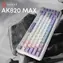 Ajazz AK820 MAX fialovo-biela / Herná klávesnica / mechanická / Magnetic Switch / RGB / BT/2,4GHz/USB-C