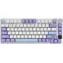 Ajazz AK820 Pre fialovo-bielo-modrá / Herná klávesnica / mechanická / Flying Fish Switch / RGB / BT/2,4GHz/USB-C