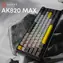 Ajazz AK820 MAX čierno-šedo-žltá / Herná klávesnica / mechanická / Magnetic Switch / drôtová / RGB