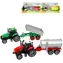 KIDS GLOBE Traktor s vlečkou / Na batérie / Svetlo a zvuk / Kov, plast / 25 cm