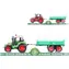 Orion Traktor s prívesom na zotrvačník / plast / 32 cm / 2 farby / od 3 rokov