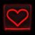 2Kids Toys LED NEON LIGHT lampička Srdce červené