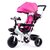 ECOTOYS Trojkolka so strieškou a vodiacou tyčou - ružová / od 6 mesiacov