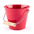 Woody Záhradný kýblik - kov červená / 13.5 x 16 x 16 cm / od 3 rokov