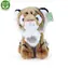 RAPPA Plyšový tiger sediaci 18 cm / ECO-FRIENDLY / od 0 mesiacov