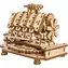 Wooden City 3D Drevené puzzle Motor V8 / 200 dielikov / od 14 rokov