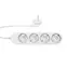 Shelly Power Strip 4 Gen4 Múdra predlžovačka s meraním spotreby biela / 4X AC type F (Shucko) / 16A / WiFi / BT / Zigbe