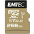 EMTEC SpeedIN PRO microSDXC 256GB + adaptér / Class 10 / UHS-I U3 V30 A1 / čítanie: 100MBs / zápis: 95MBs