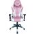 Mercury MRacer herná stolička bielo-ružová / 127-136cm / syntetická koža / 120 kg