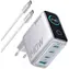 Anker Nabíjačka do siete strieborná / 3xUSB-C & 1xUSB / 140W