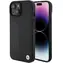 BMW Zadný kryt kožený Hot Stamp pre iPhone 15 PLUS čierna