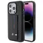 BMW Zadný kryt Grip Stand Smooth & Carbon pre iPhone 15 Pro čierna