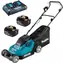 Makita DLM382PM2 / Aku Kosačka na trávu / 18V / 3700 ot-min / záber 38 cm / kôš 40 l / 2x Aku BL1840B