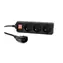 Gembird EG-PSU3F-01 čierna / UPS zásuvka / 3 zásuvky + vypínač / 230V-16A / 0.6m
