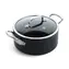 GreenPan Hrniec s nepriľnavým keramickým povrchom s pokrievkou Barcelona Pro 24 cm čierna