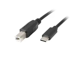 Lanberg USB-C (M) na USB-B 2.0 1,8m čierna