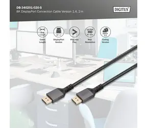 Digitus DisplayPort DP/M - DP/M čierny