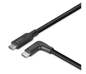 Lindy USB-C - USB-C 90° čierna