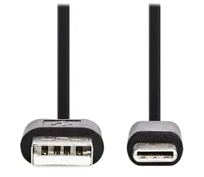 Nedis kábel USB-C - USB-A čierny