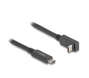 DeLock USB-C rovný/lomený kábel 1 m čierna