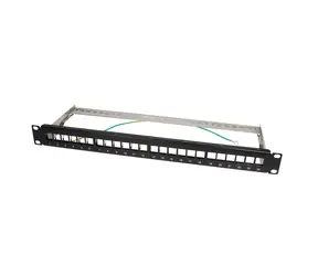 LogiLink Patch panel Keystone 24 portov, nezaplnený, čierny