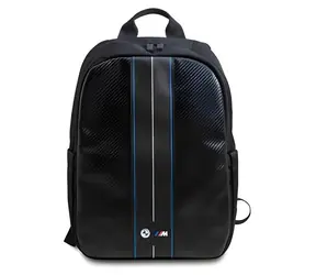 BMW Taška na notebook 16" Black Carbon Blue Stripes
