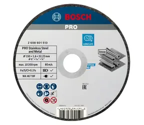 BOSCH Rezný kotúč na nerezovú oceľ