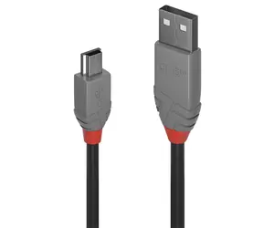 Lindy Anthra Line USB-A - Mini-USB B 0,2 m čierna