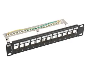 Lanberg Patch panel pre Keystone čierny