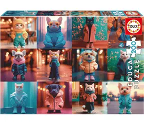 Educa Puzzle Módne zvieratká
