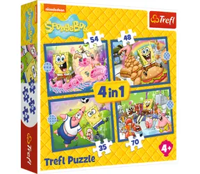 Trefl Puzzle SpongeBobov život 4v1