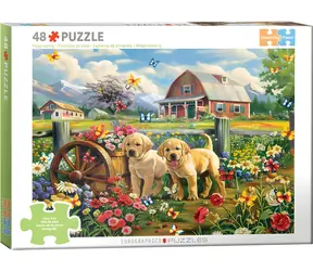 EUROGRAPHICS Puzzle Connecting Pieces: Šteňatá na jar